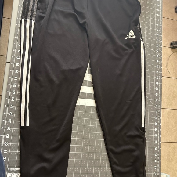 Adidas Black Cargo Pants with Signature Style - Picture 1 of 12